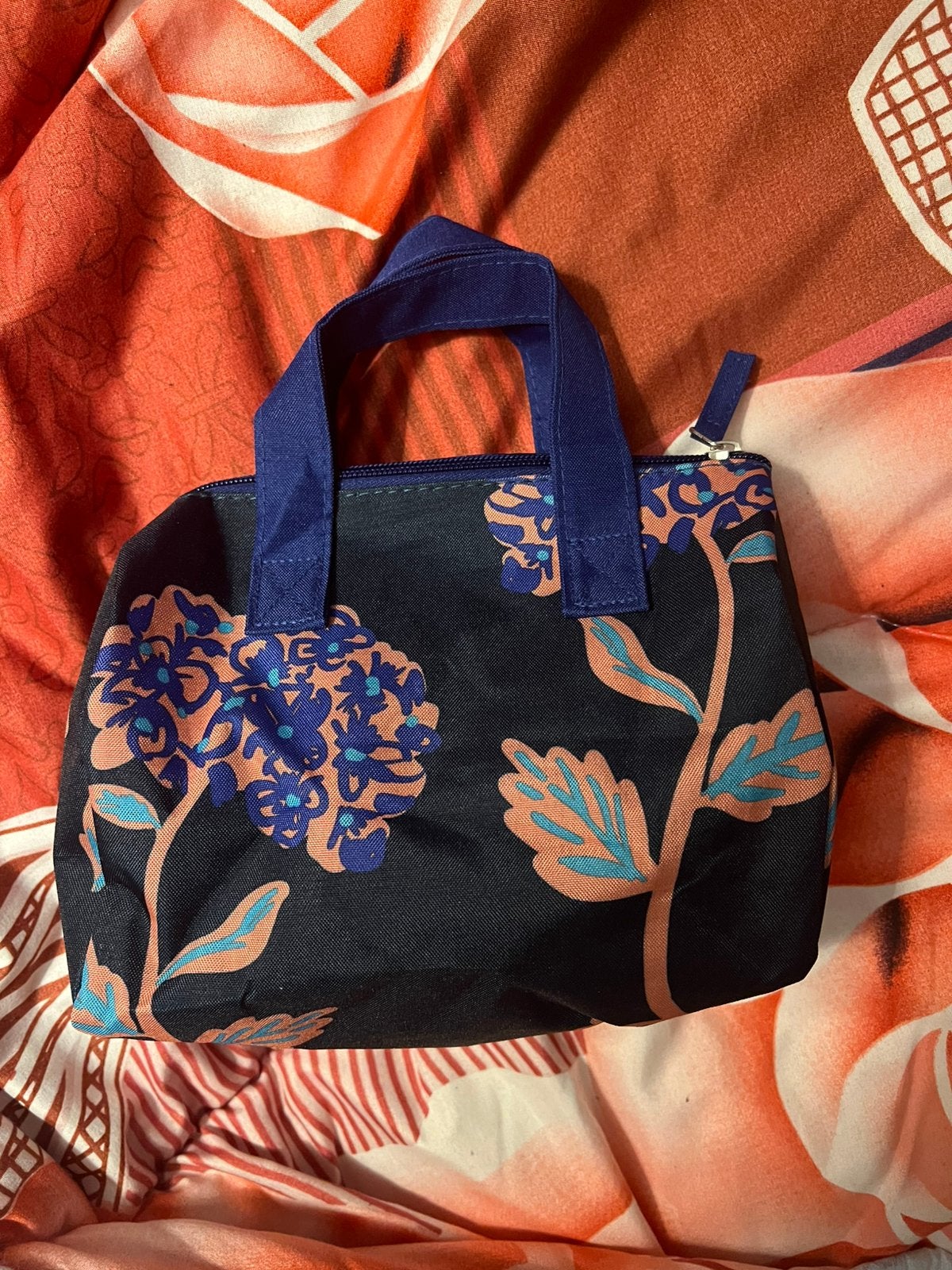 Leuke bloemenprint toilettas Yves Rocher, Verzenden, Nieuw, Zwart, Handtas
