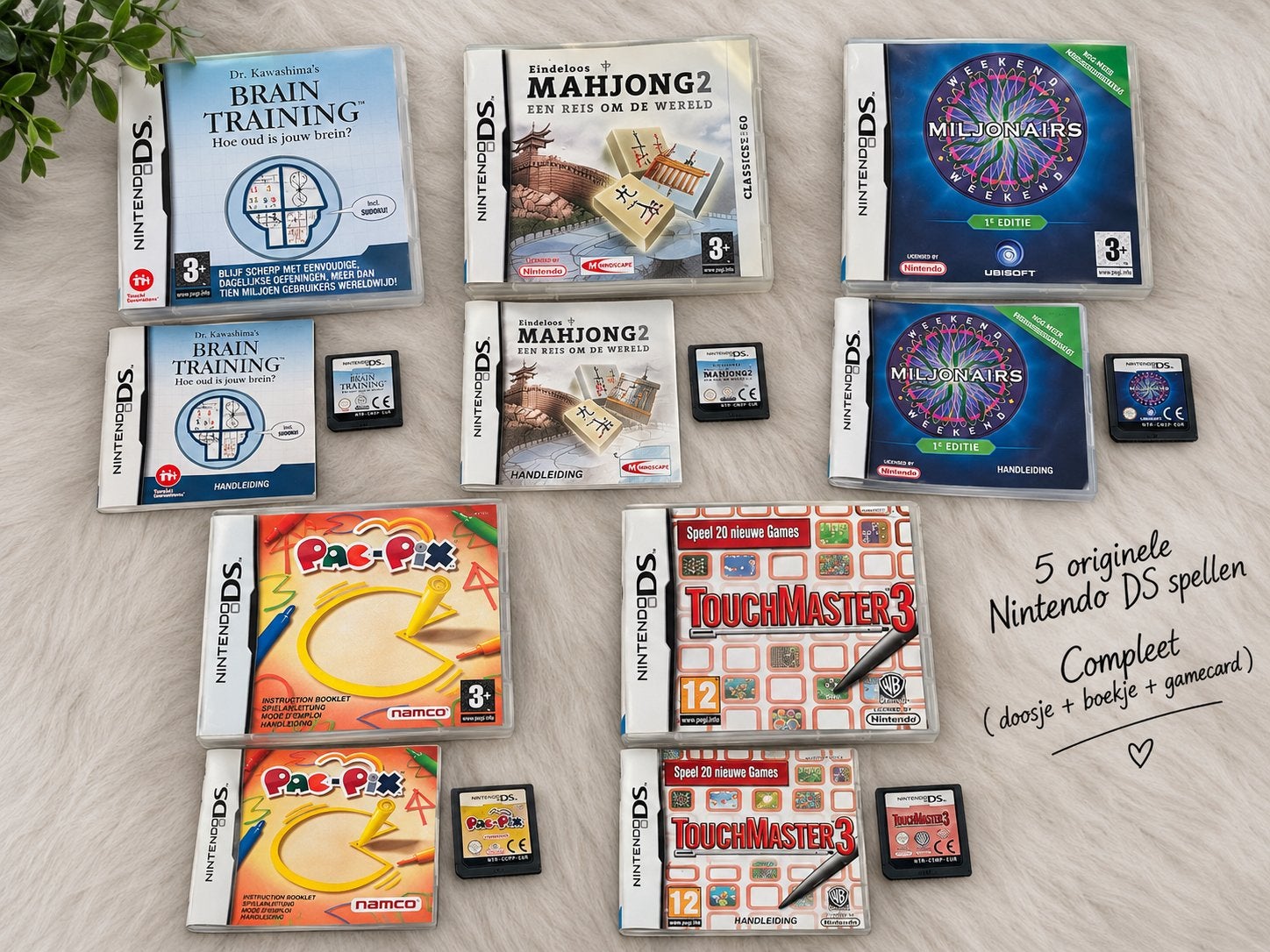 8 Nintendo DS spellen compleet in doos en boekje, Puzzel en Educatief, Gebruikt, 1 speler, Ophalen of Verzenden