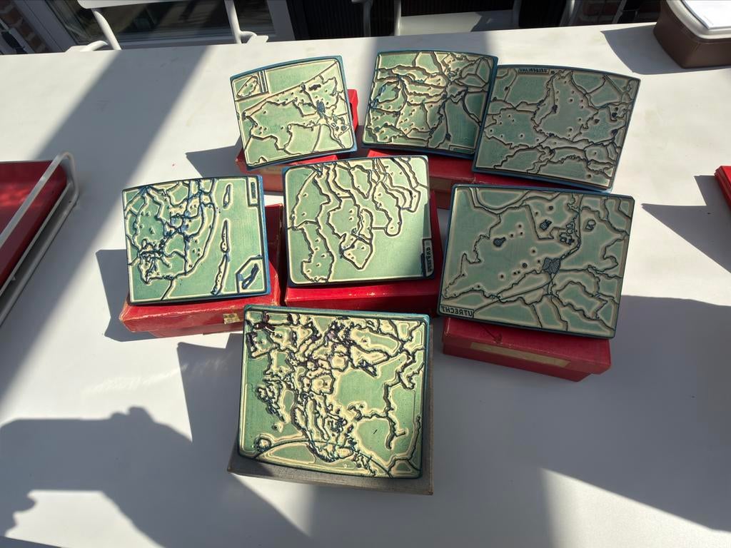 Vintage school stempels Nederlandse provincies - Nostalgie, Antiek en Kunst, Ophalen, Aardrijkskunde