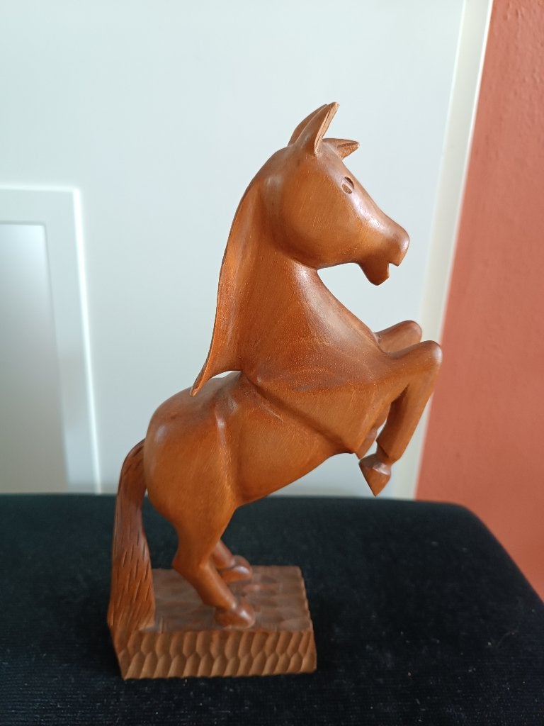 handgesneden houten paard, Antiek en Kunst, Curiosa en Brocante, Ophalen