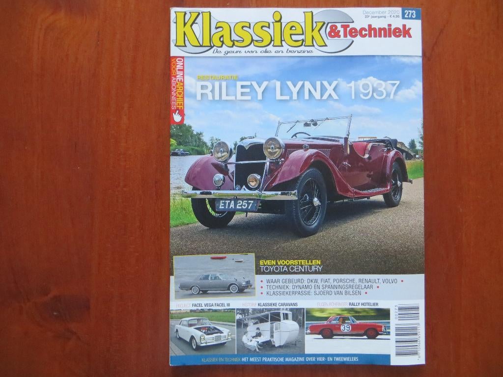 Klassiek & Techniek 273 Toyota Century 1984 , Riley Lynx '37, Ophalen of Verzenden, Nieuw, Toyota