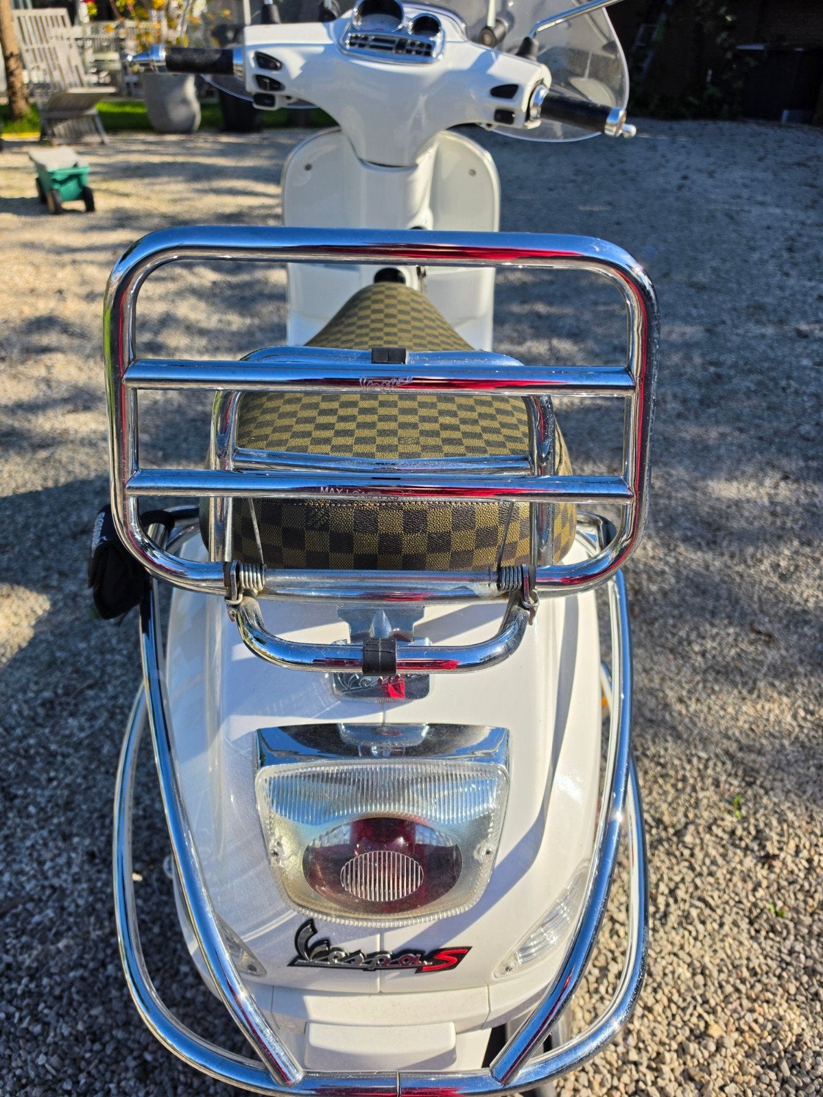 Vespa Piaggio - Louis Vuitton Zadel - Nette Staat, Fietsen en Brommers, Ophalen, Gebruikt, Benzine, Vespa S