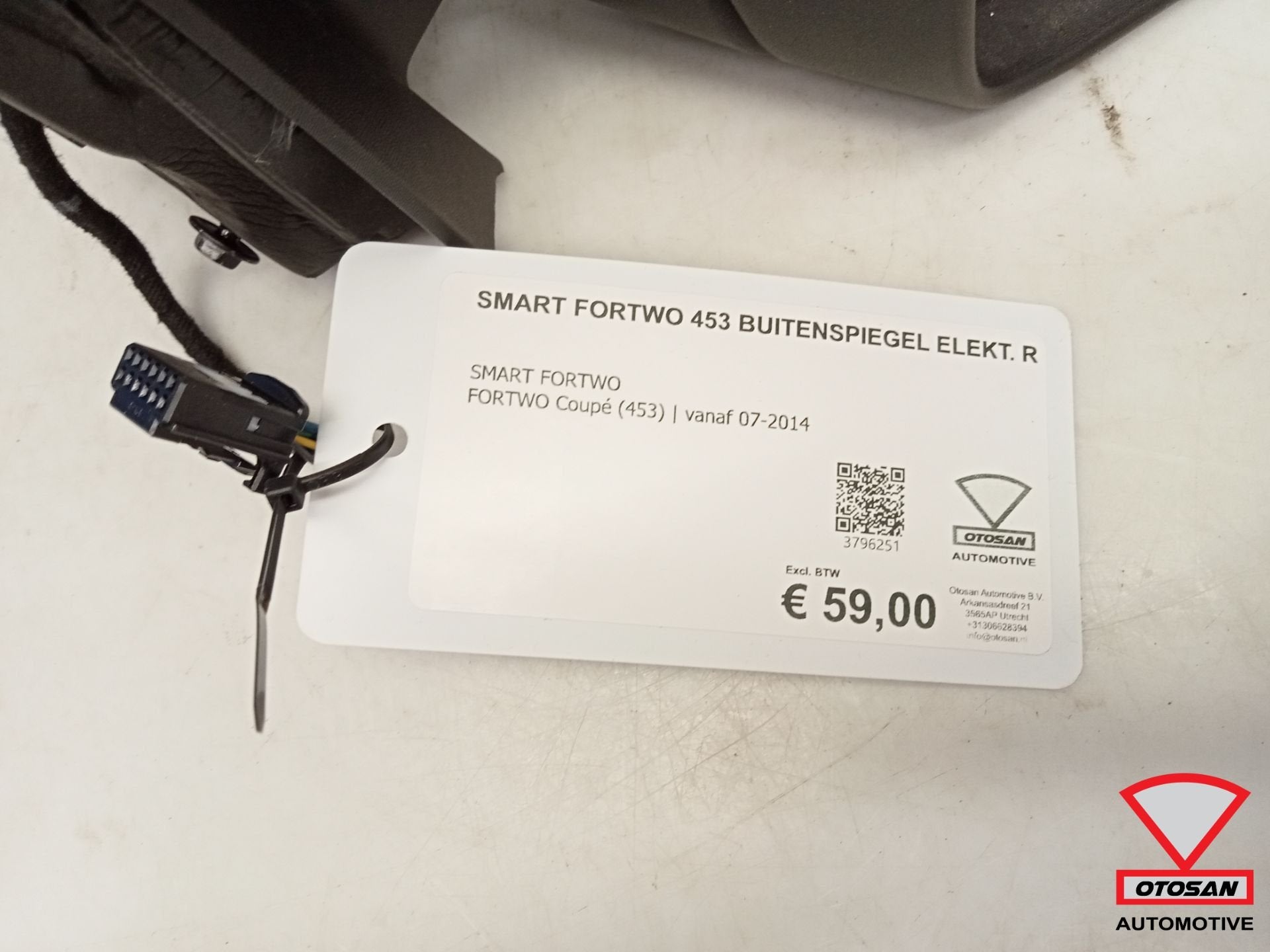 Smart Fortwo 453 2014+ Buitenspiegel Elekt. Rechts Origineel, Gebruikt, Mercedes-Benz AG, Ophalen of Verzenden, Mercedesstrasse 120
70372  Stuttgart, DE