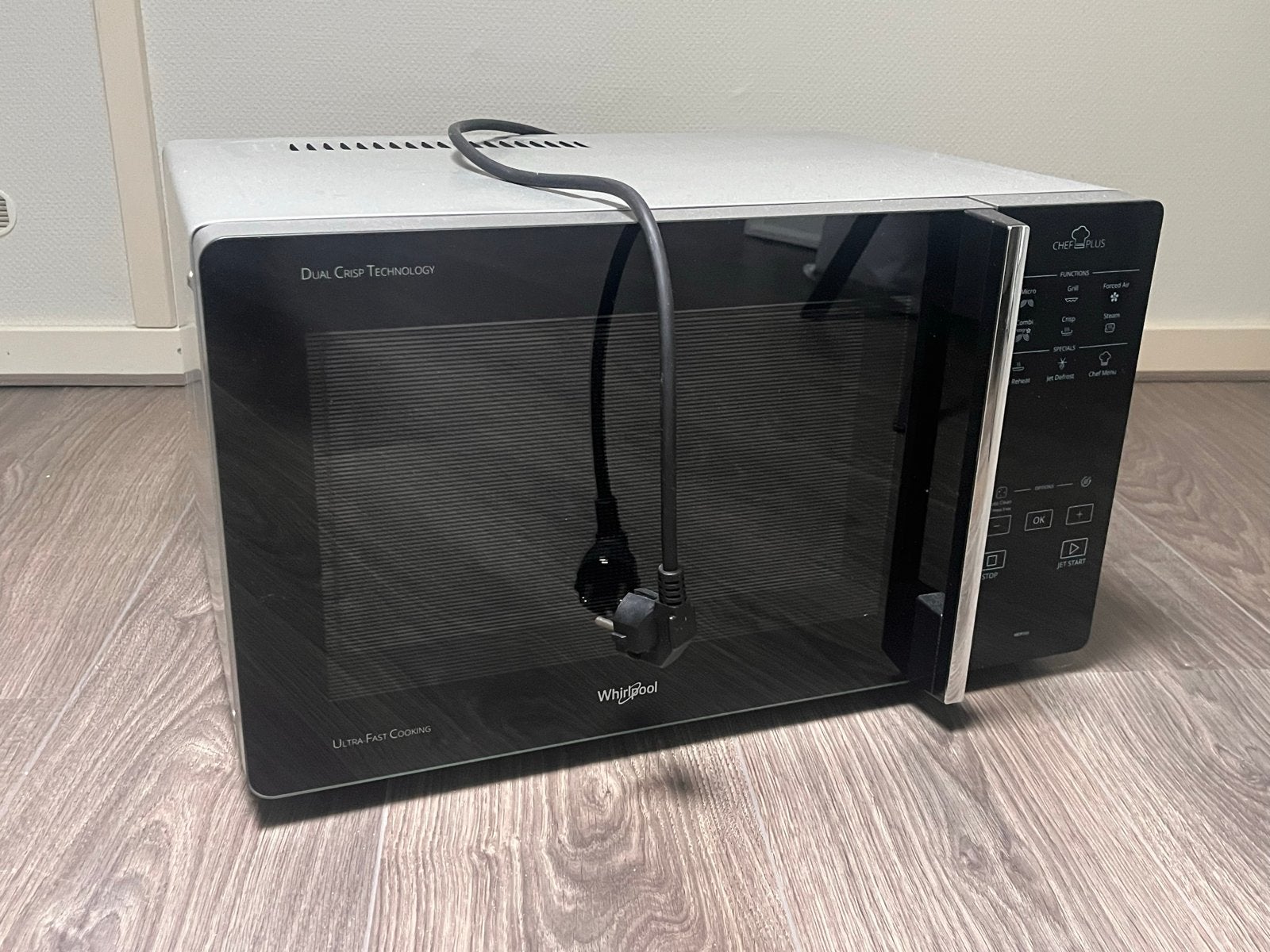 Whirlpool Chef Plus Combimagnetron - Zo goed als nieuw, Ophalen, Combimagnetron, Zo goed als nieuw, Draaiplateau