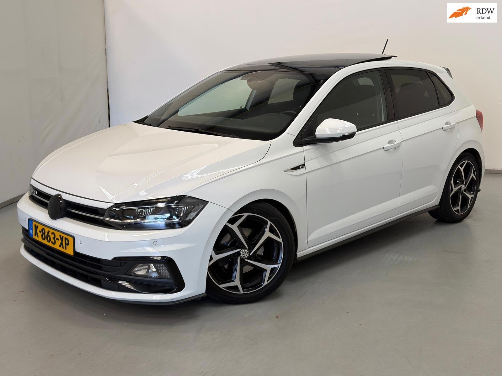 Volkswagen Polo 1.6 TDI / R-Line / Pano / CarPlay / Stoelver, Auto's, Voorwielaandrijving, Leder en Stof, Wit, Bedrijf