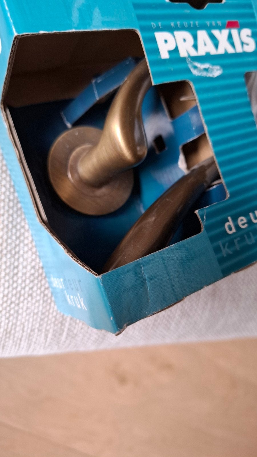 Nieuwe bronzen deurkrukken en sleutelplaten (Praxis), Ophalen, Nieuw, Koper of Messing, Klink of Kruk