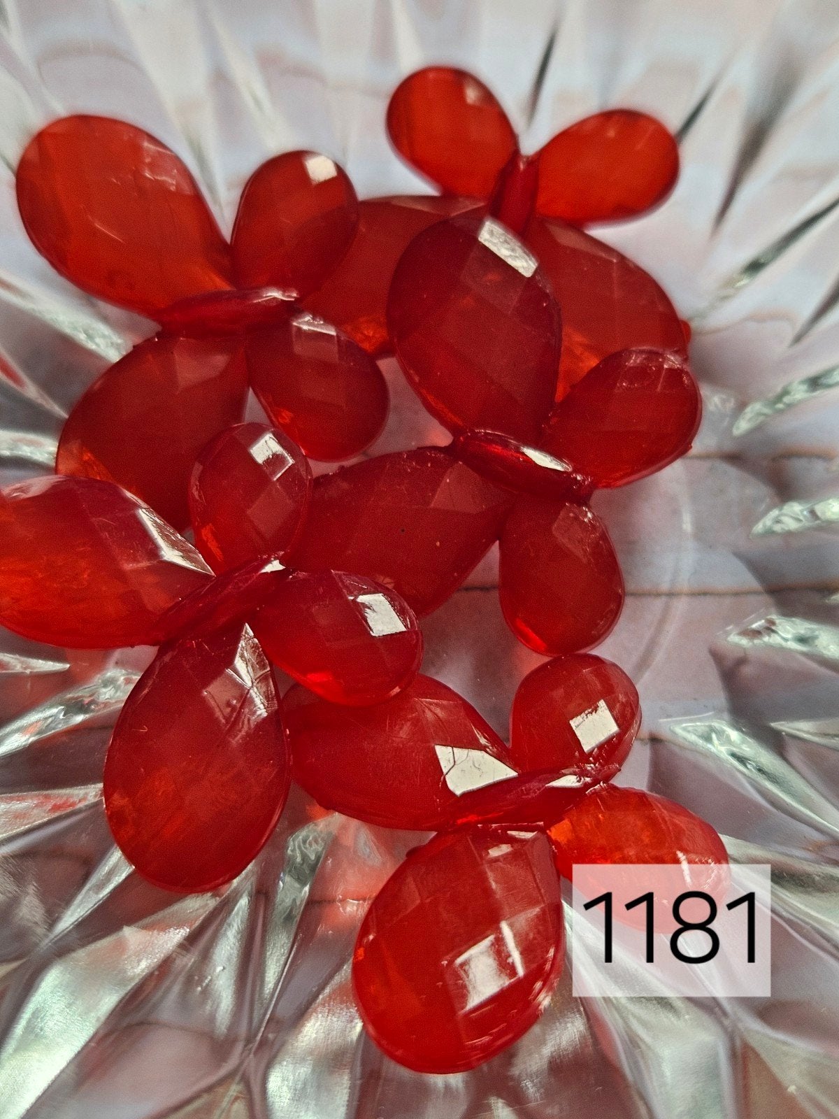 Rode vlinder kralen - (1181), Ophalen of Verzenden, Nieuw, Kraal