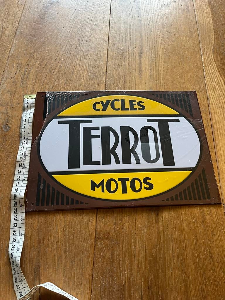 Metalen bord Cycles Terrot Motos - Nieuw in plastic, Ophalen of Verzenden, Zo goed als nieuw