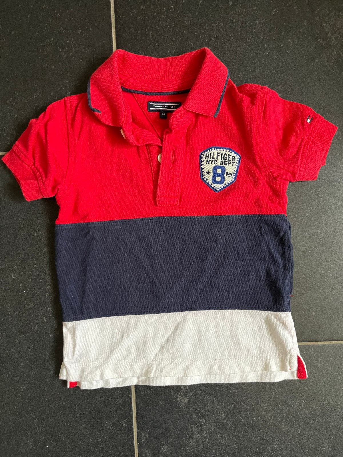 Tommy Hilfiger polo, long sleeve en t-shirt, Kinderen en Baby's, Babykleding | Maat 74, Ophalen of Verzenden, Gebruikt, Jongetje