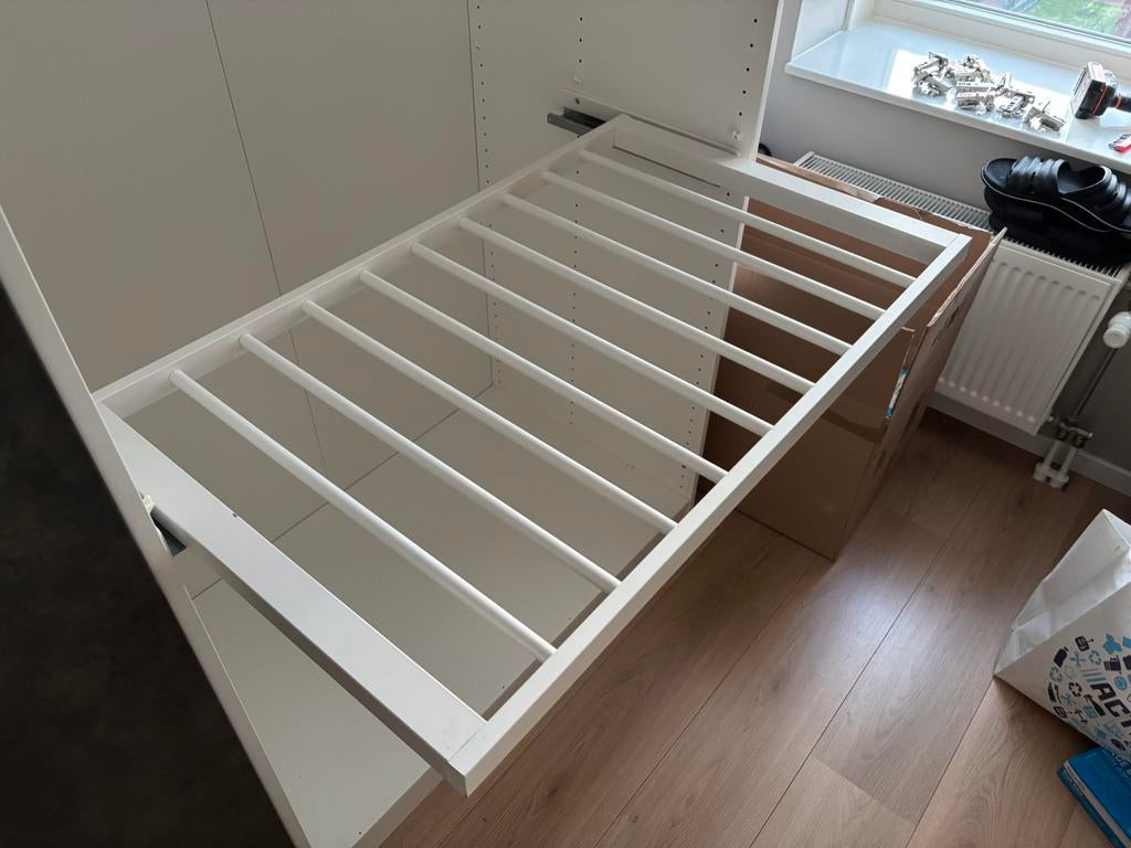 Pax kast broekhanger, Huis en Inrichting, Slaapkamer | Bedden, Ophalen, Wit, Zo goed als nieuw, Hout