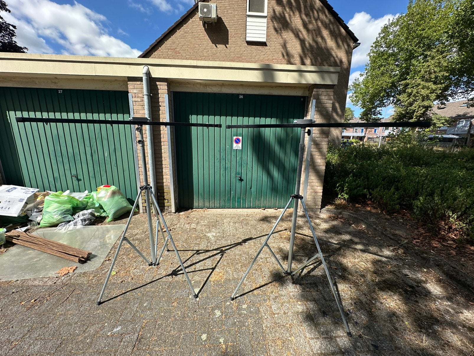 Statief met T bar, Ophalen, Gebruikt, Licht, Kleur