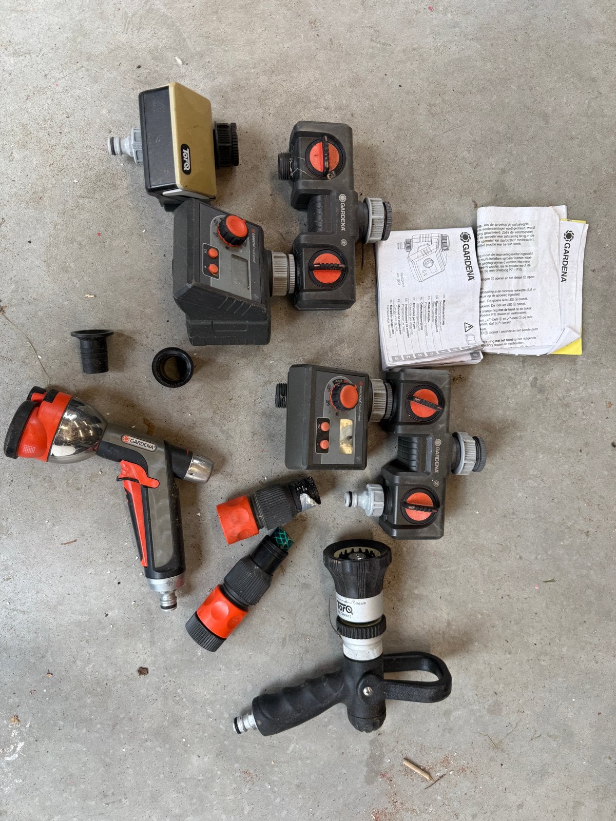 Gardena besproeiingsset met timers en sproeiers, Ophalen, Gebruikt, Handsproeier