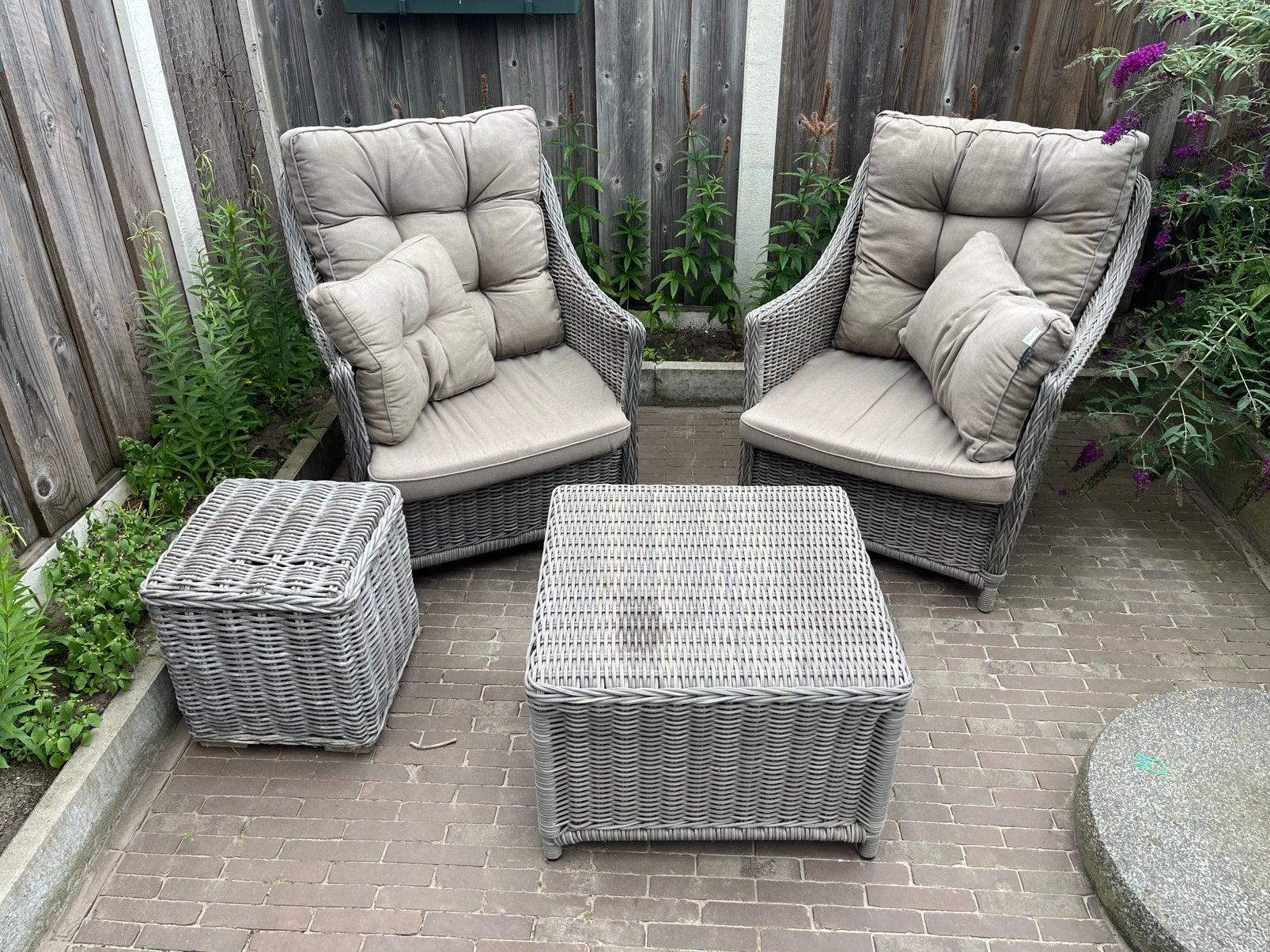 Applebee loungestoel loungeset, Stoel, Zo goed als nieuw, Loungeset, Wicker