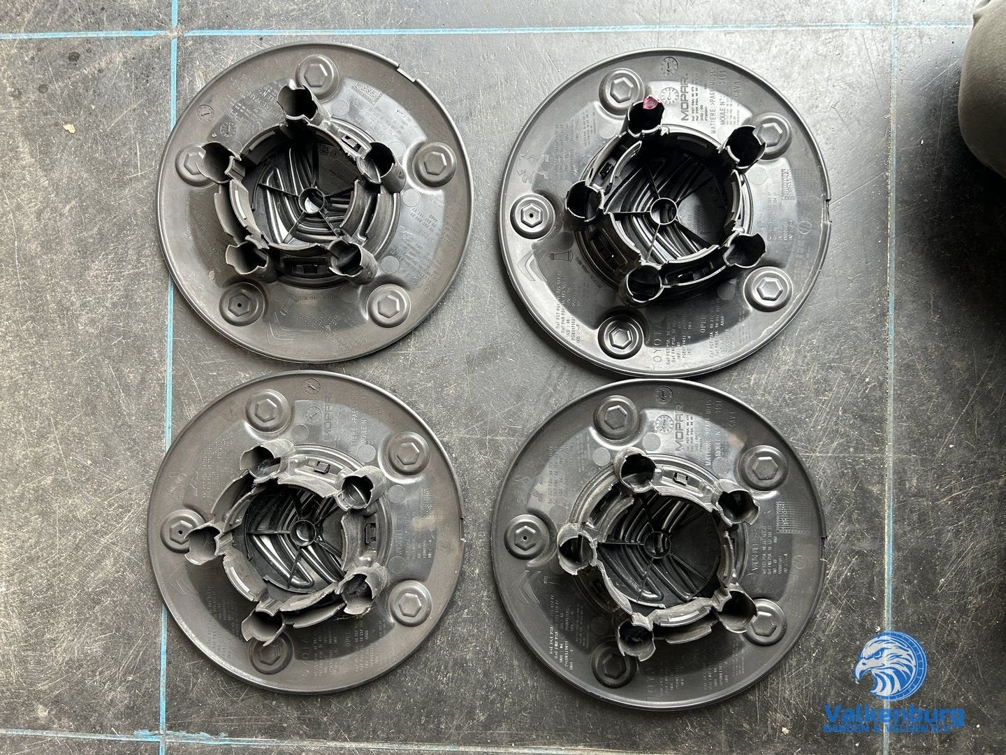 ORIGINELE Citroen Jumpy naafkap naafdop set zwart, Auto diversen, Wieldoppen, Gebruikt, -, Verzenden, -