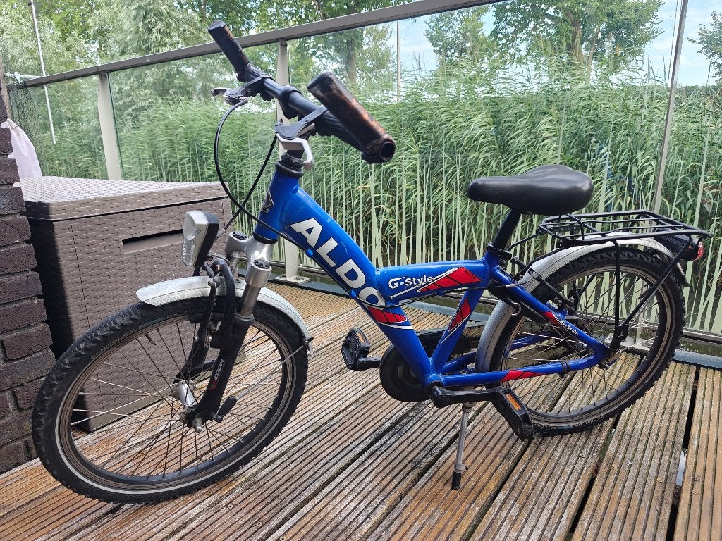 Stoere kinderfiets 20 inch met voorvering en verlichting, Fietsen en Brommers, Fietsen | Kinderfietsjes, Ophalen, Gebruikt, Aldo
