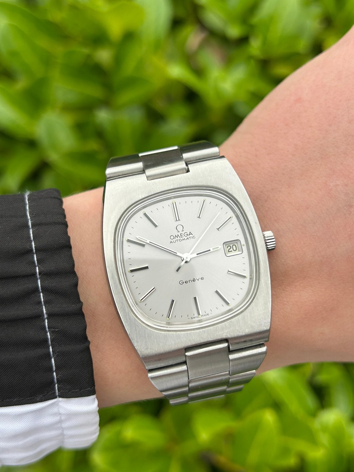 Omega Geneve uit de jaren '70 - Perfecte staat, Ophalen of Verzenden, Staal, Polshorloge, Omega