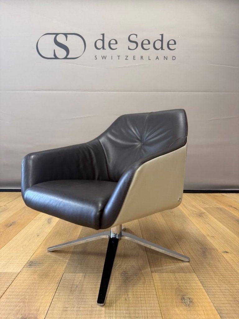 Als nieuw De Sede 278 Fauteuil bruin off White stoel leer, Huis en Inrichting, FSM, De Sede, Ophalen of Verzenden, Zo goed als nieuw