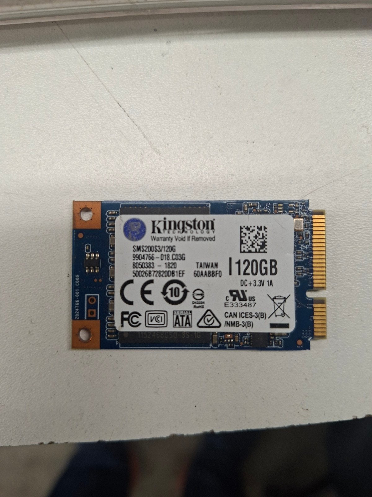Kingston 120GB SSD  mSATA, Intern, Server, Support@kingston.com, 17600 Newhope Street, Fountain Valley, CA 92708, USA