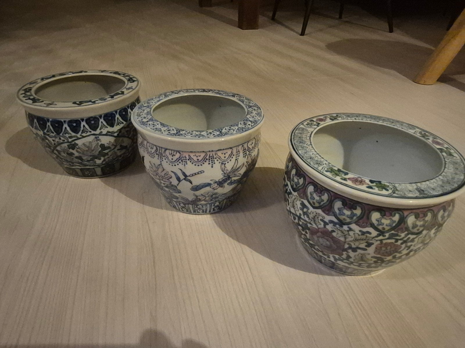 Vintage Chinese bloempotten, Ophalen, Zo goed als nieuw, Overige materialen, Pot, Bus of Blik