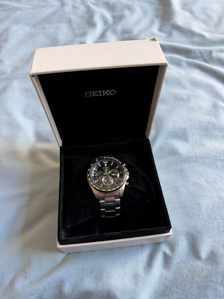 Seiko Quartz Chronograph horloge, Sieraden, Tassen en Uiterlijk, Horloges | Heren, Ophalen of Verzenden, Zo goed als nieuw, Staal