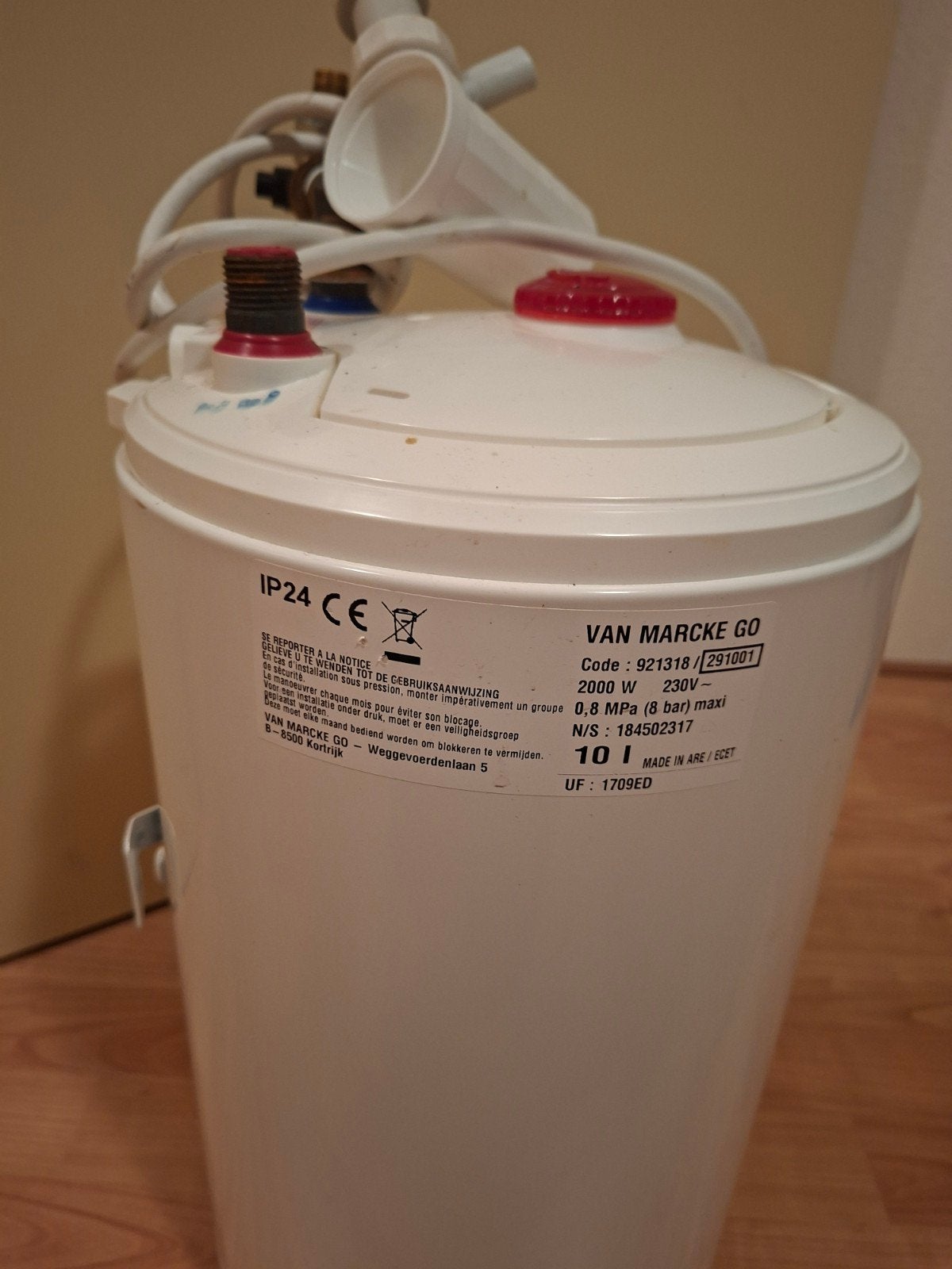 Van Marcke Go Boiler - 10 Liter, Zo goed als nieuw, Ophalen, Boiler, Zo goed als nieuw, Minder dan 20 liter