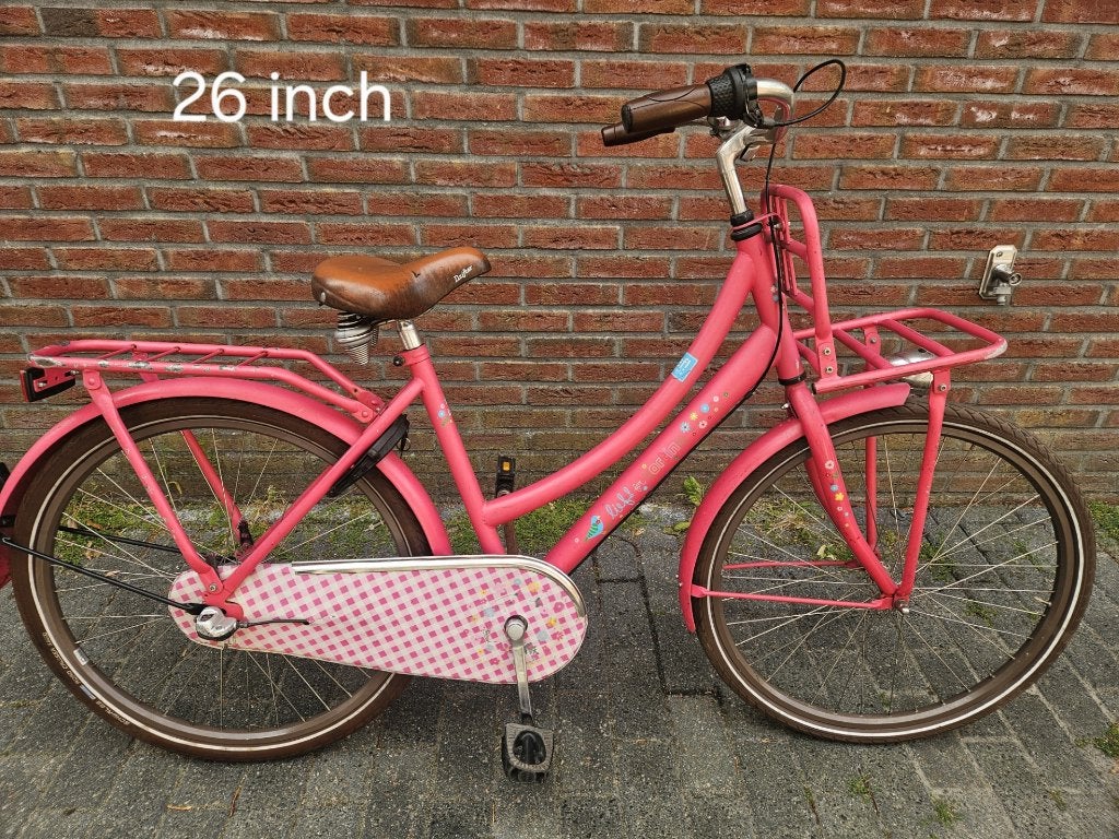 Cortina lief meisjesfiets transportfiets 26 inch 3V, Fietsen en Brommers, Terugtraprem, Gebruikt, Versnellingen, Cortina