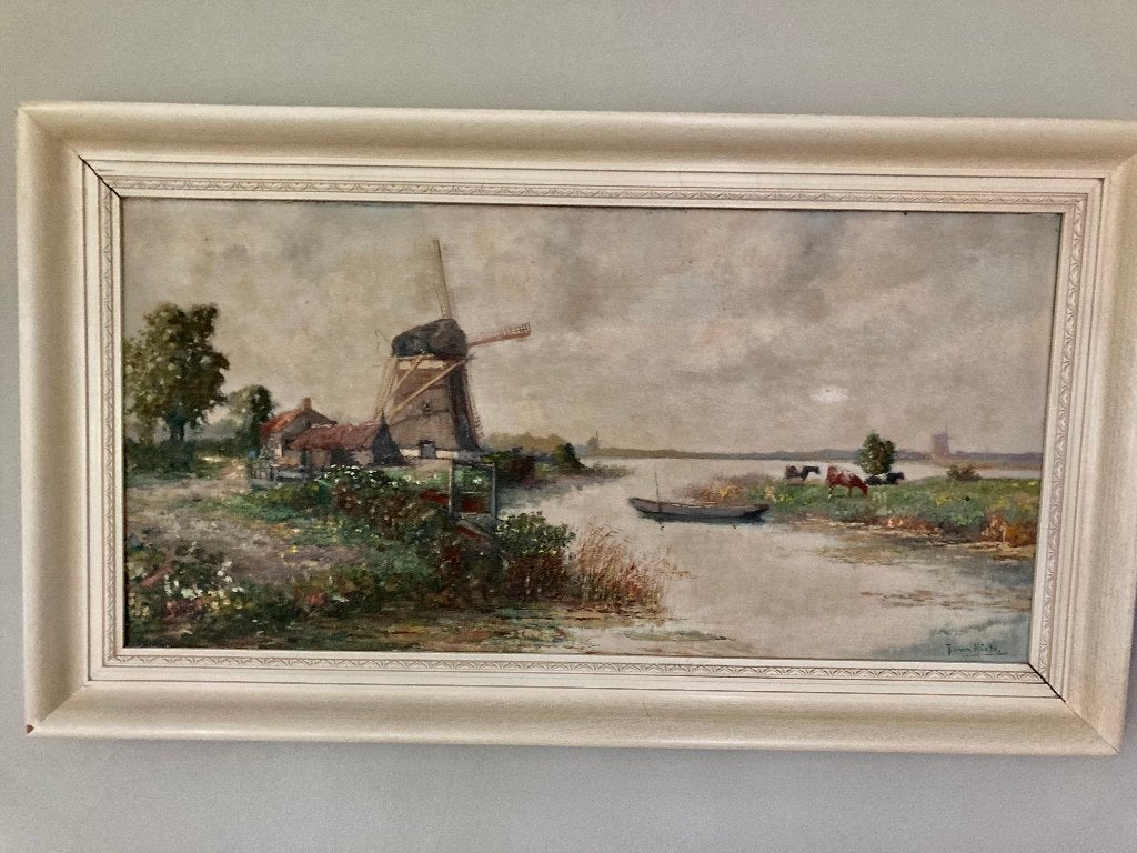 Schilderij, Antiek en Kunst, Kunst | Schilderijen | Klassiek, Ophalen, Doek, Landschap, Olieverf