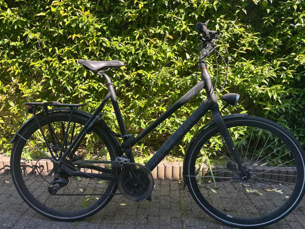 Batavus hybride fiets, mat zwart, framemaat 61, 61 tot 65 cm, Ophalen, Gebruikt, Batavus