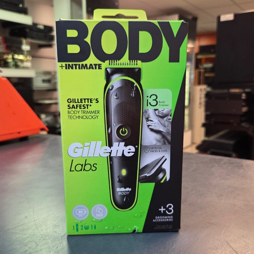 Gillette Labs i3 Body + Intimate Trimmer voor Mannen, Braun, Gebruikt, https://www.braunhousehold.com/nl-nl/contact, Frankfurter StraÃŸe 145, 61476 Kronberg im Taunus, Duitsland
