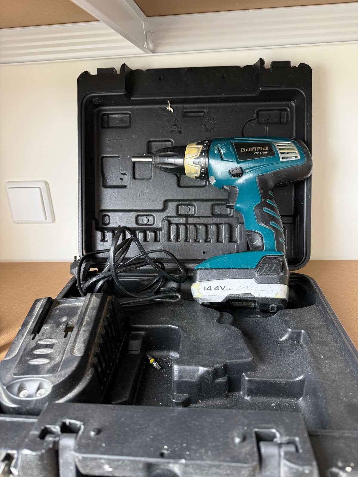Gamma CD14.4HP Boor- en Schroefmachine 14.4V, Gebruikt, Variabele snelheid, Ophalen of Verzenden, Boor- en Schroefmachine