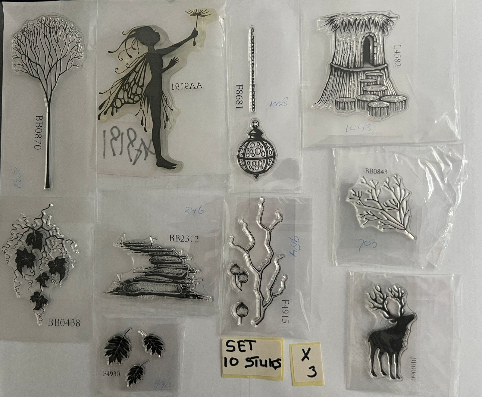 Set van 10 stempels met Lavinia afbeeldingen Nieuw, Ophalen, Nieuw, Clearstamp