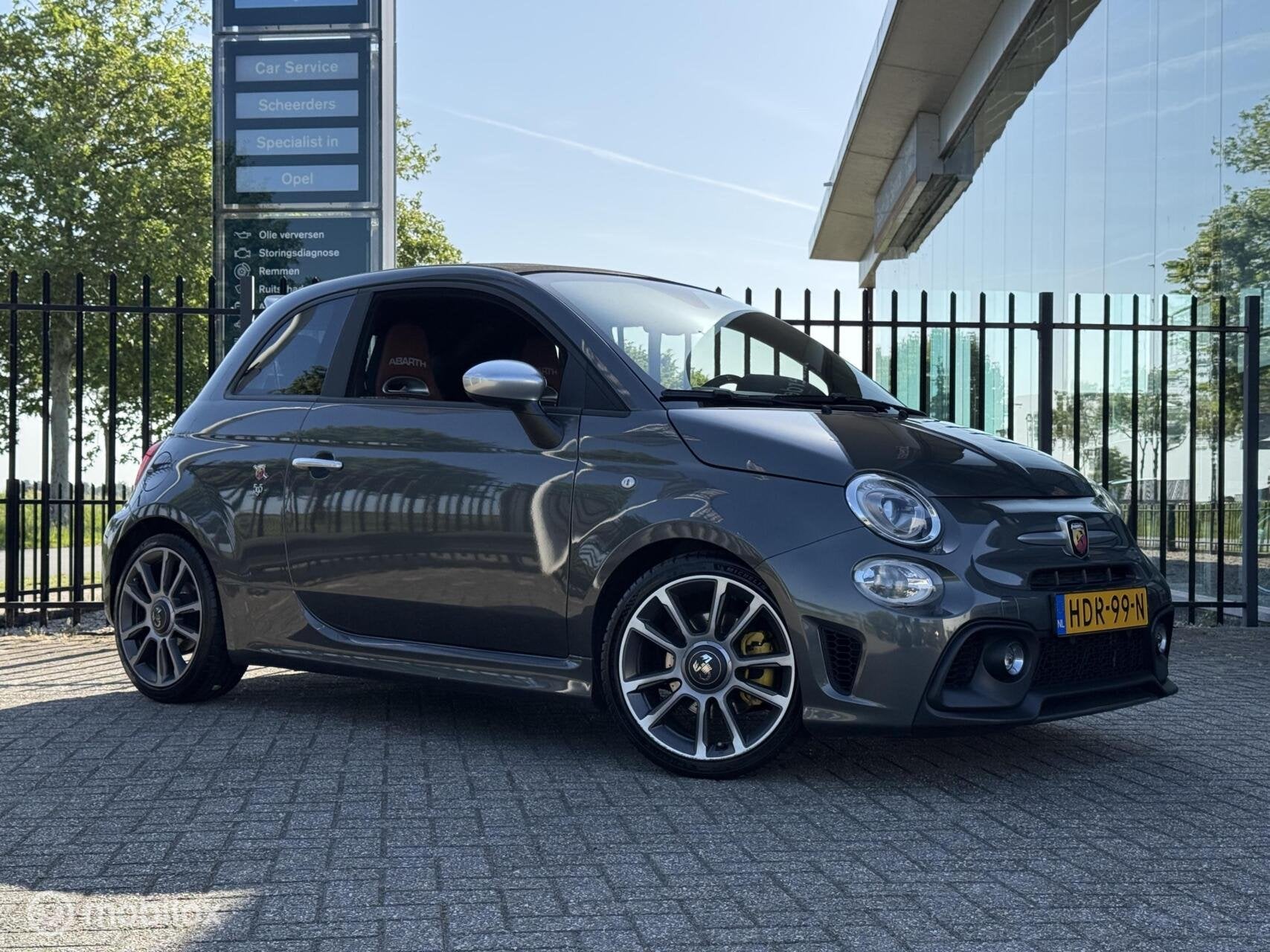 Fiat 500 1.4 T-Jet Abarth Turismo | Automaat | Cabrio | Leer, Auto's, Gebruikt, 4 cilinders, Met garantie (alle), Leder