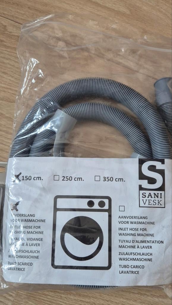 Afvoerslang en slangverlenger voor wasmachine, Witgoed en Apparatuur, Ophalen of Verzenden, Nieuw