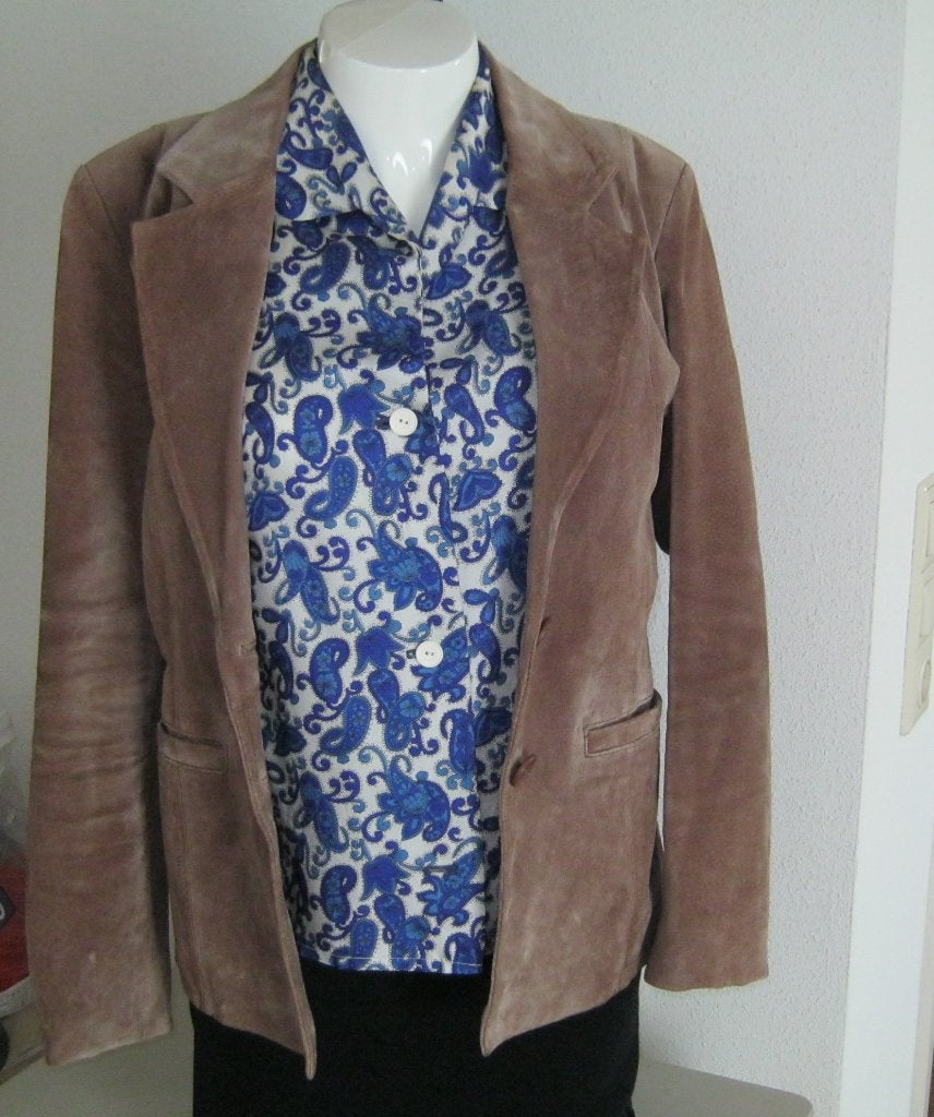 Leren suede jasje mt S Vero Moda, Maat 38/40 (M), Vero Moda, Beige, Ophalen of Verzenden