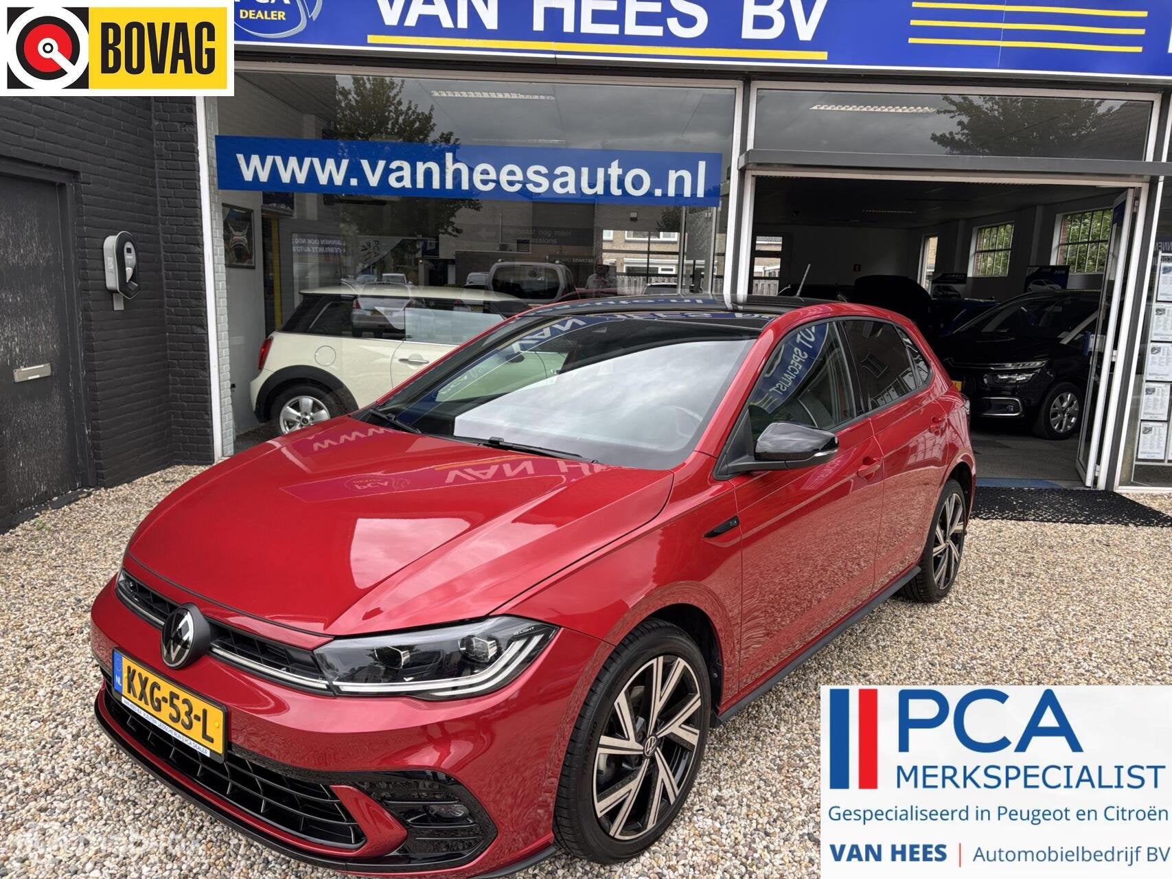 Volkswagen Polo 1.0 TSI R-Line 115 PK Panoschuifdak Navigati, Dealer onderhouden, Stof, Gebruikt, Met garantie (alle)