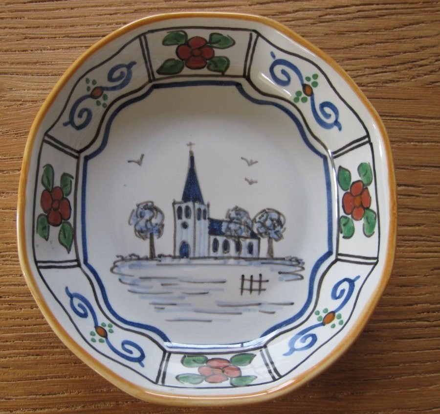 Wandbordje van Potterie Pleijsant - Friese kerk, Antiek en Kunst, Ophalen of Verzenden