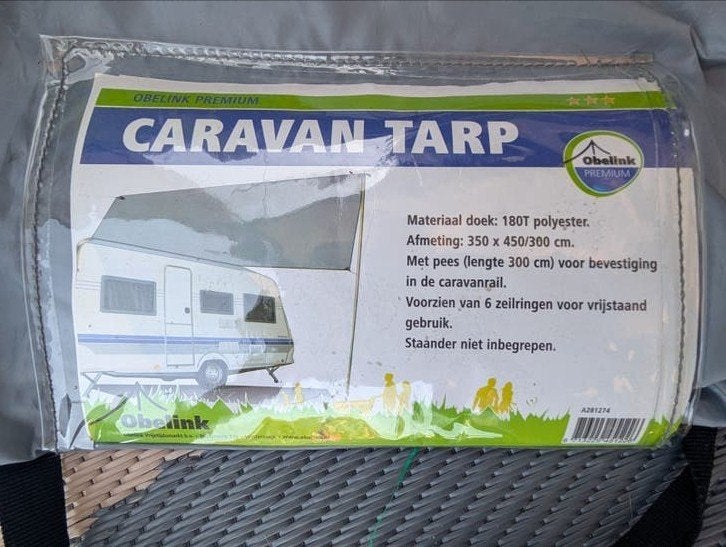Obelink Premium Caravan Tarp - Nieuw in verpakking, Ophalen, Opvouwbaar, Overige typen, Minder dan 4 meter
