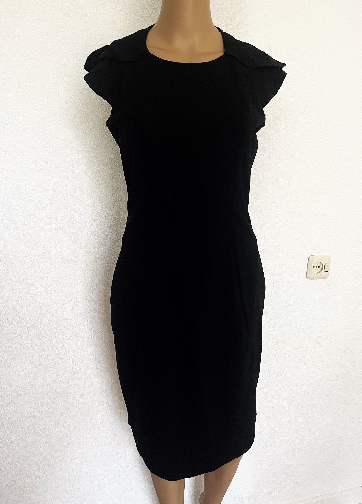 elegant gevoerd jurkje van Hugo Boss maat 36, Zwart, Ophalen of Verzenden, Zo goed als nieuw, Knielengte