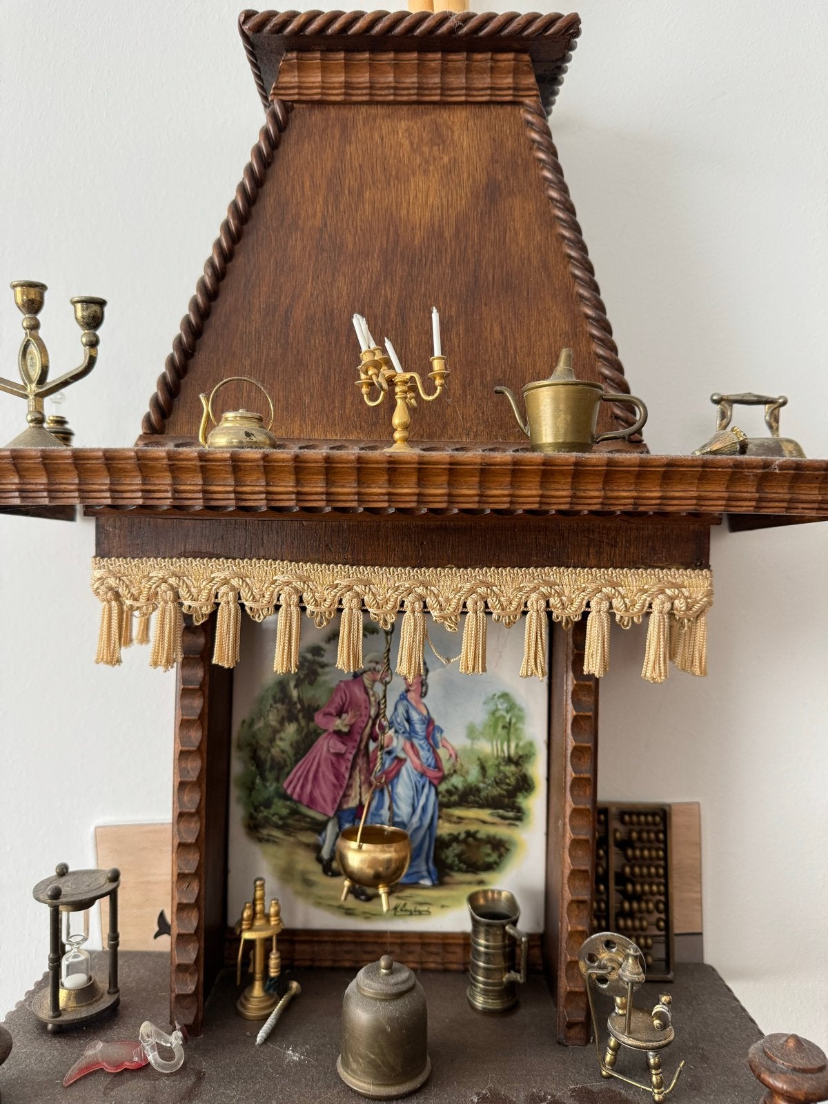 Handgemaakte Miniatuur Openhaard met Decoratie, Ophalen of Verzenden