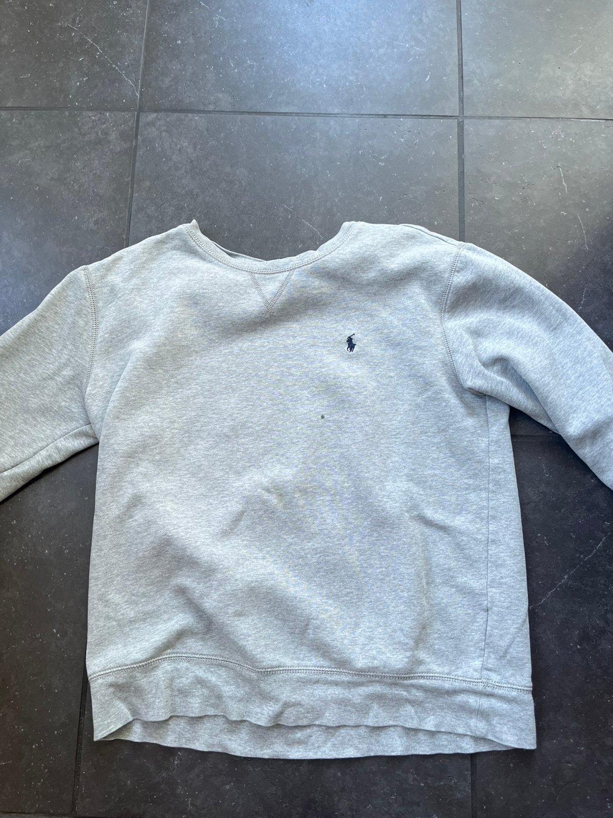 grijze Ralph lauren trui, Verzenden, Gedragen, Maat 42/44 (L), Grijs