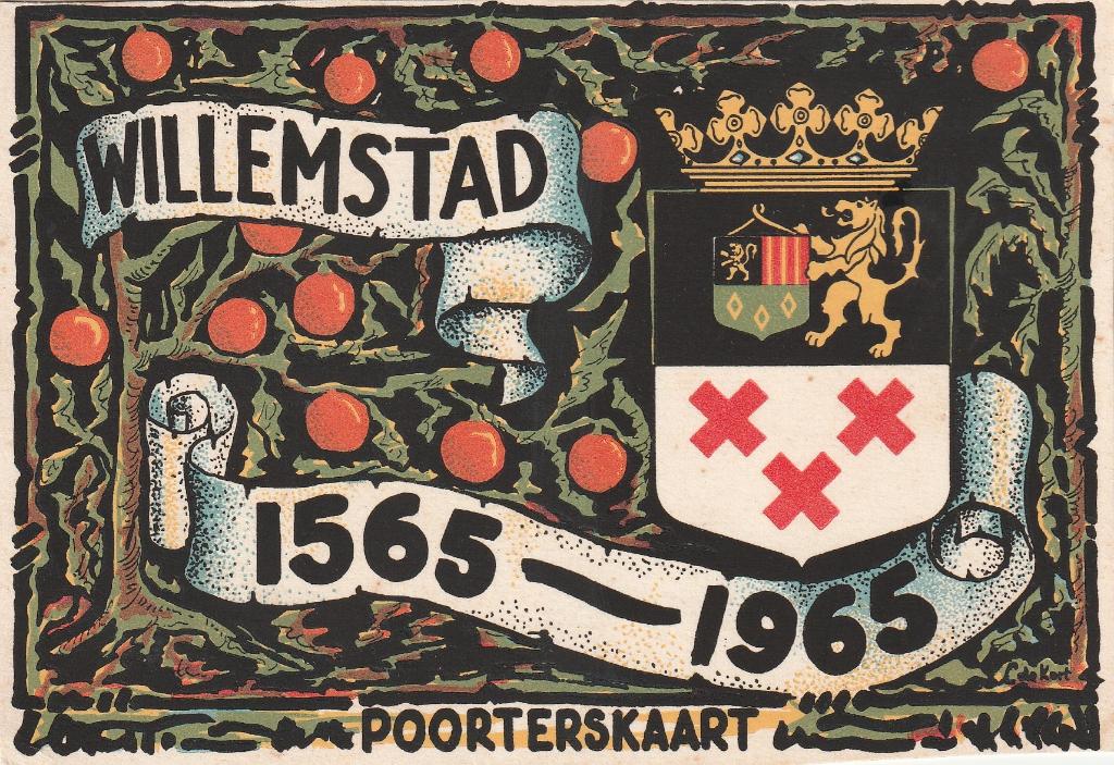 WILLEMSTAD Poorterskaart 1565-1965, Verzenden, 1960 tot 1980, Ongelopen, Noord-Brabant