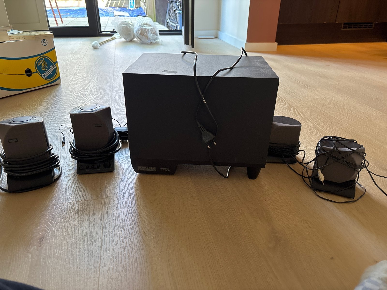 Altec Lansing surround Speakerset met Subwoofer, Gebruikt, Inclusief kabels, Speakerset, Minder dan 60 watt