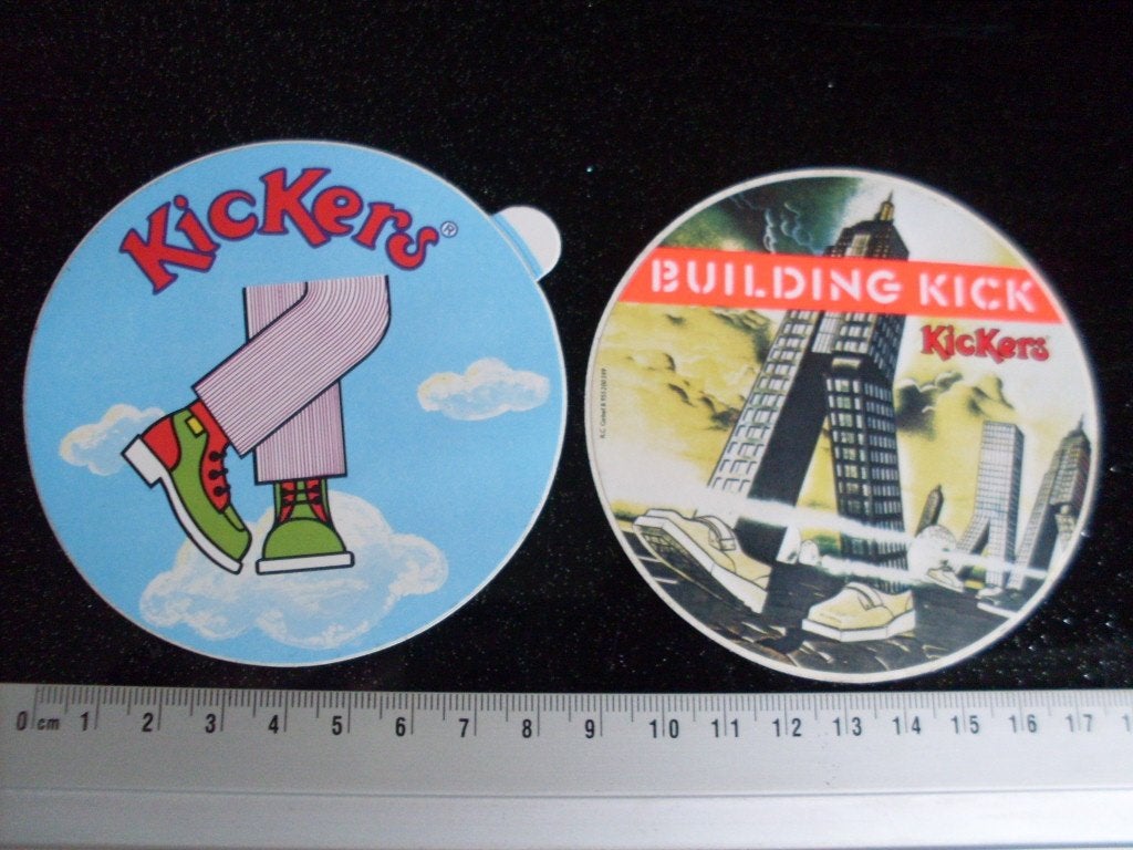 2x sticker KicKers logo building kick shoes schoenen, Verzenden, Zo goed als nieuw, Merk