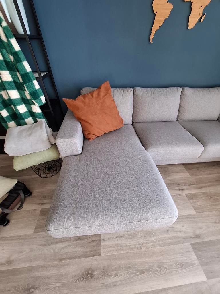 Grijze hoekbank in goede staat - 300x200 cm, Huis en Inrichting, Banken | Bankstellen, Ophalen, Hoekbank, 300 cm of meer, Zo goed als nieuw