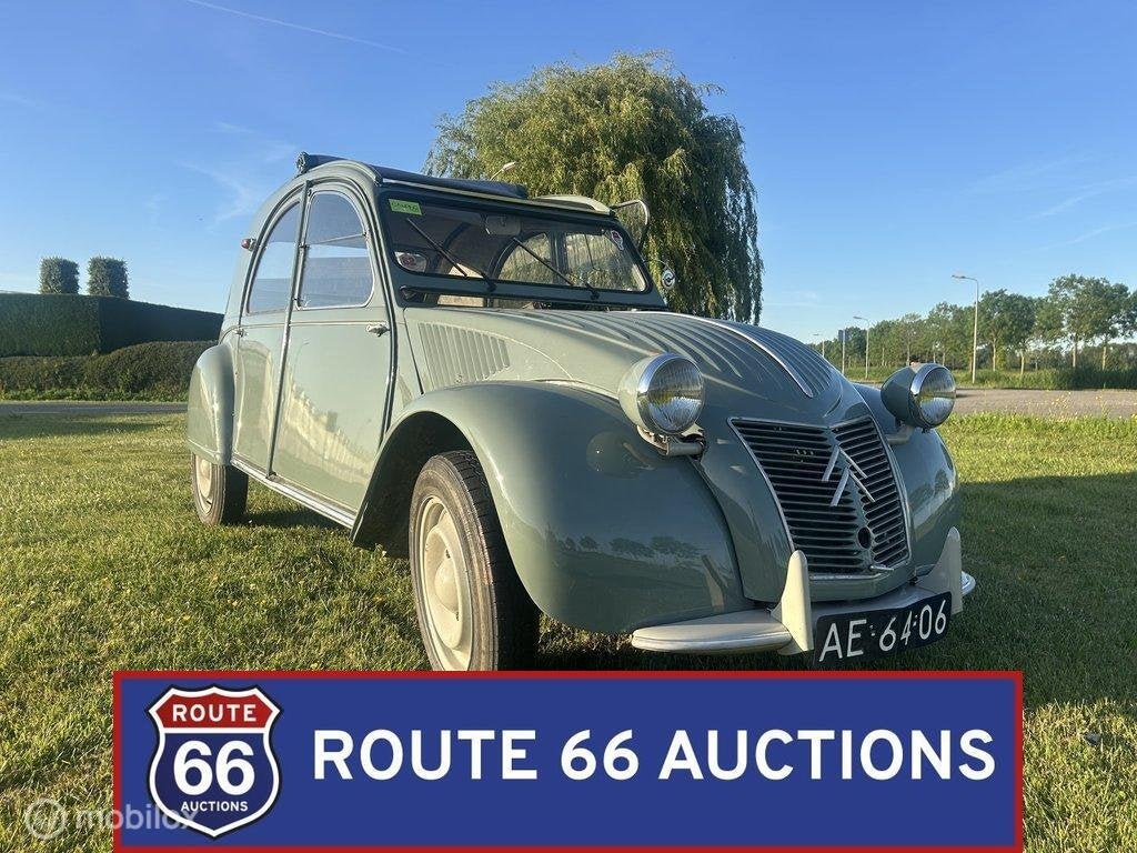 Citroën 2CV | 1962 | Route 66 Auctions, Auto's, Overige carrosserieën, Citroën, Zwart, Bedrijf