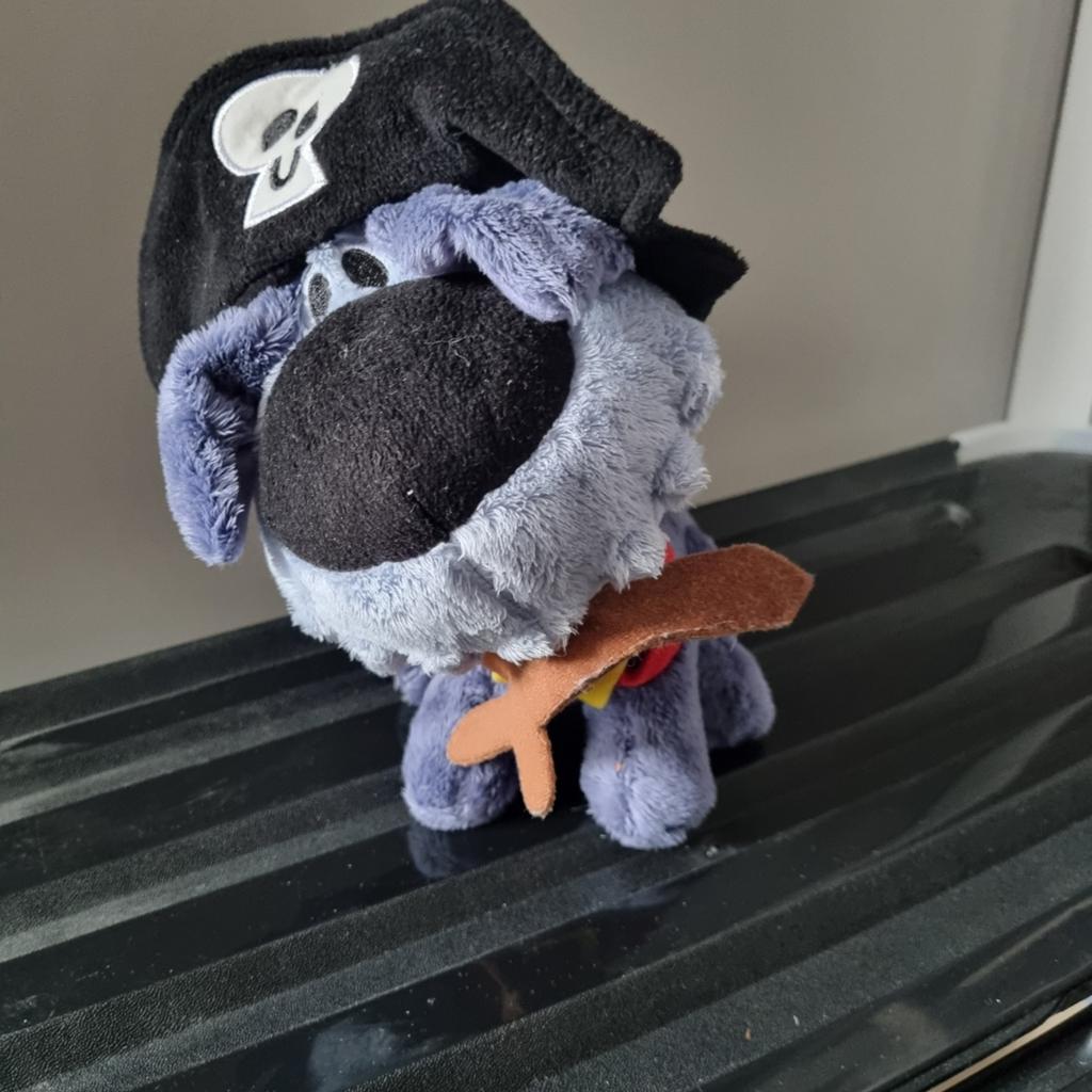 Woezel knuffel met piratenhoed en zwaardjeik, Gebruikt, Overige merken, Overige karakters, Blauw