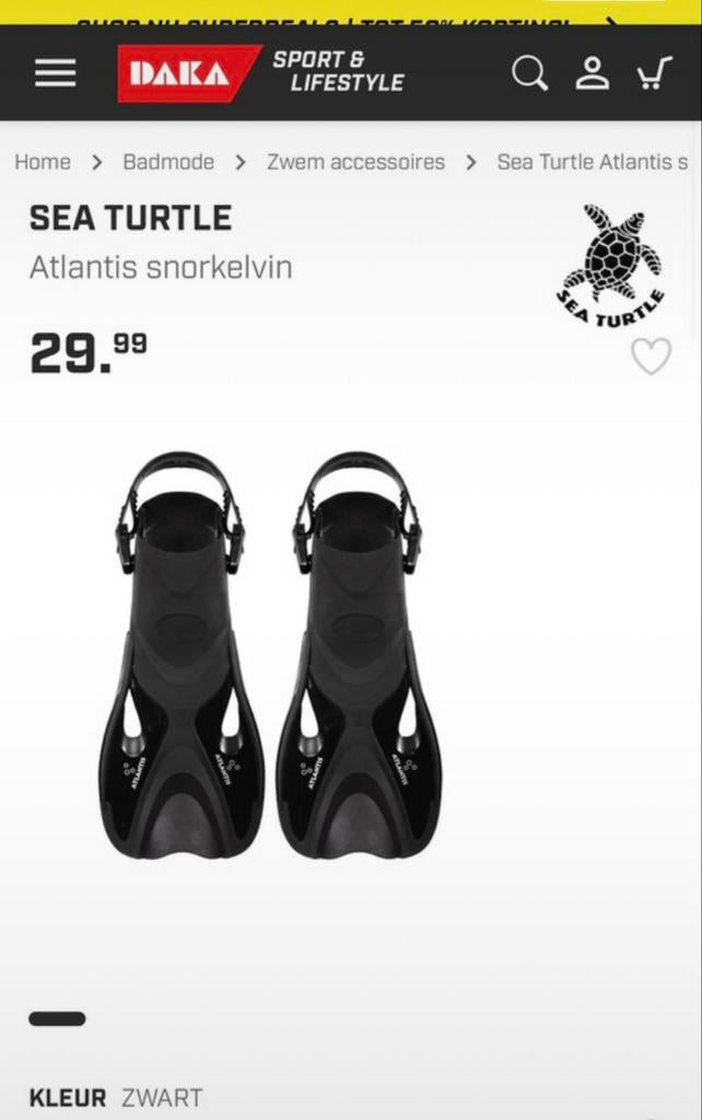 Nieuwe Atlantis snorkelvinnen met verstelbare hielband en ta, Watersport en Boten, Ophalen, Nieuw, Zwem- of Duikvliezen