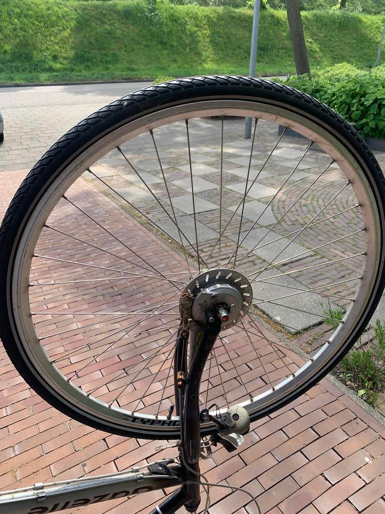 Fietswiel met band - Gazelle Typhoon, Wiel, Gebruikt, Ophalen of Verzenden, Aluminium