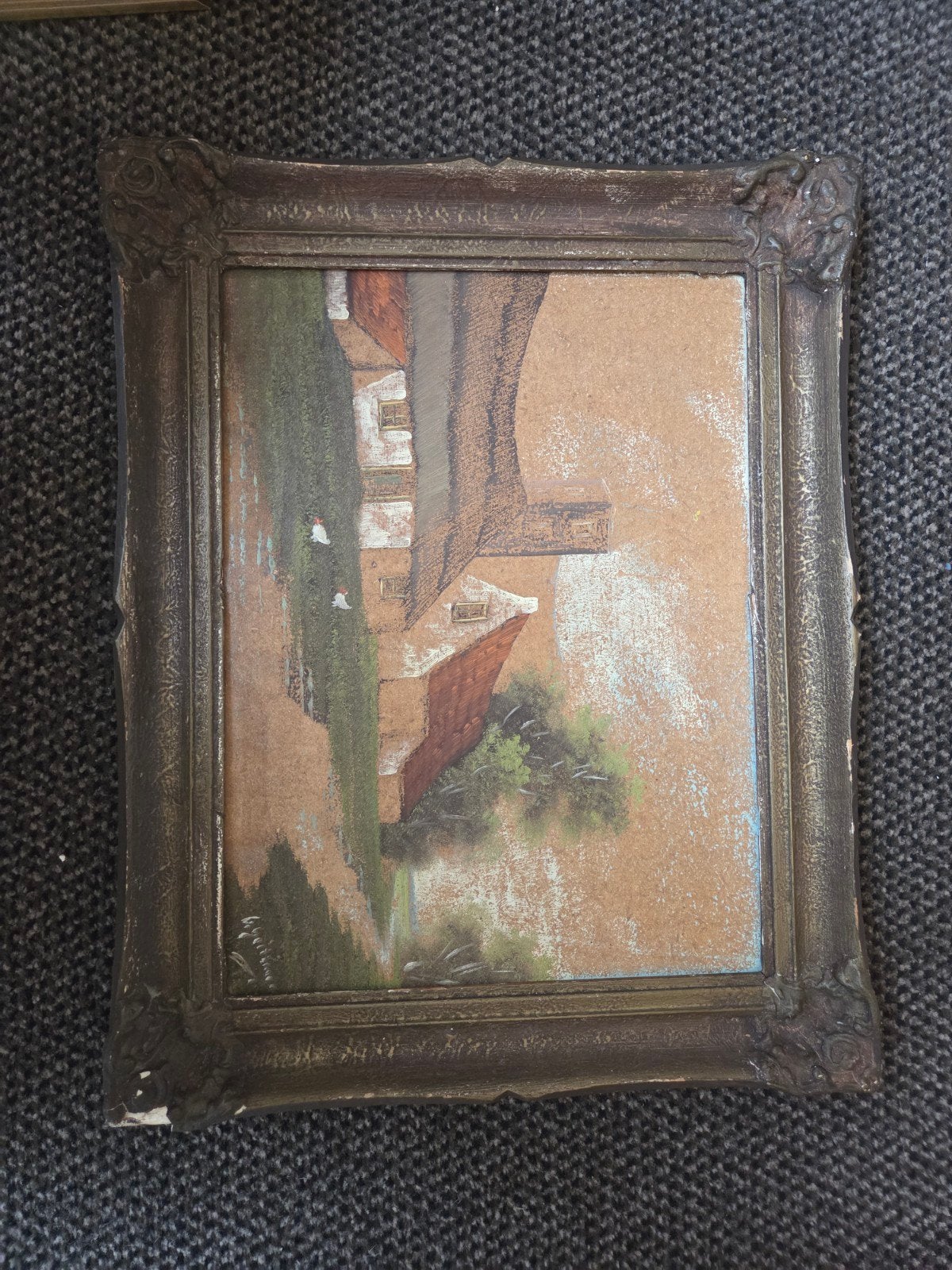 Mooi handgeschilderd schilderij +- 40x50cm, Antiek en Kunst, Ophalen of Verzenden