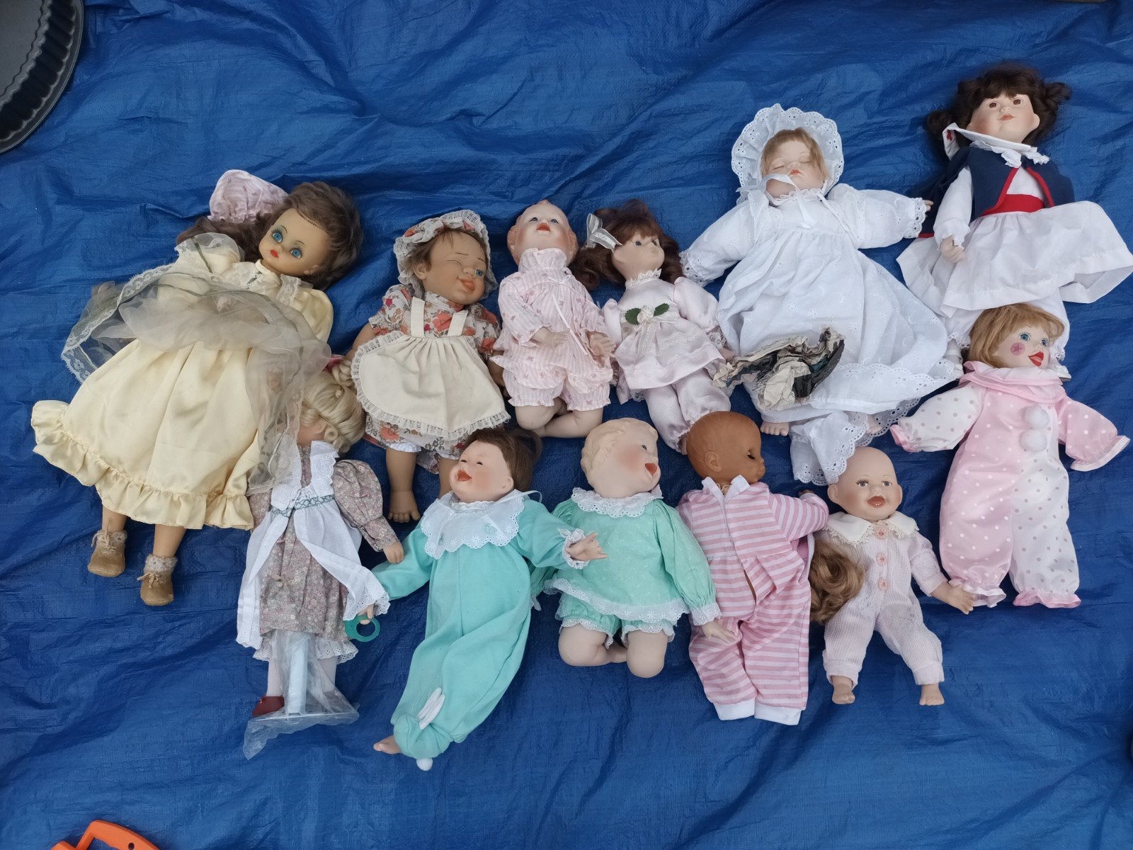 Partij  diverse poppen, inclusief babypoppen, Ophalen of Verzenden, Gebruikt, Overige typen